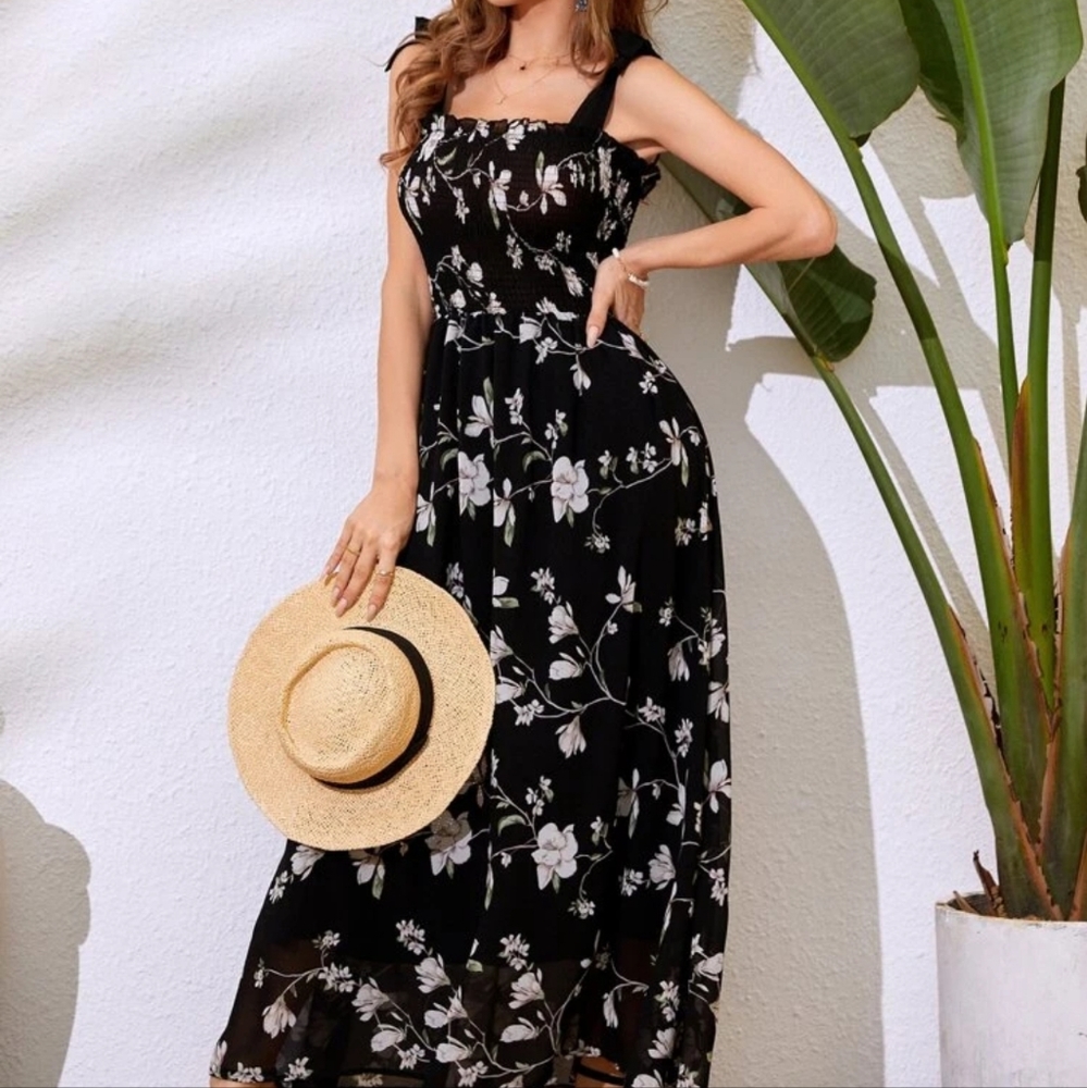 Tie Off Shoulder Dress